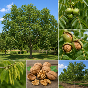 Walnut Tree Live Plant - 1-2 Feet Tall Cold Hardy Fruit Tree for Gardening