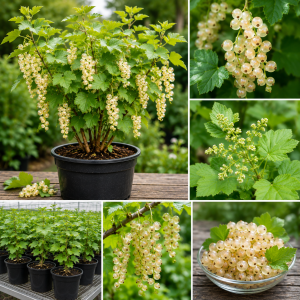 White Currant Bush Live Plant – Sweet Currant Shrub