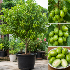 Tropical June Plum Fruit Tree Live Plant, Grafted, 3 Gallon Pot, Outdoor
