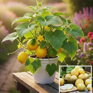 Lemon Cucumber Live Plants – Set of 2, 4-Inch Pot, Vegetable Plant - Image 7