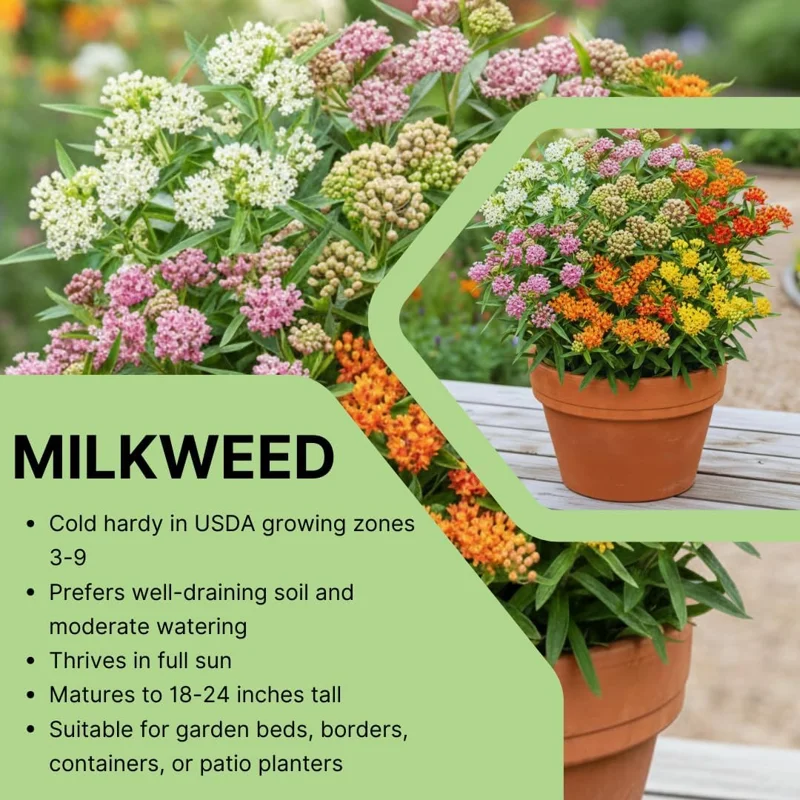 Milkweed Live Plants, Set of 2, Asclepias Tuberosa, 5-8 Inch Tall, Outdoor - Image 4