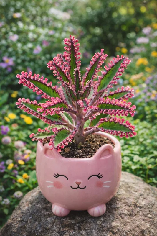Mother of Thousands Live Plant – Kalanchoe daigremontiana – Pink Butterfly Plant – 1-3 inch cutting/rooted - Image 1
