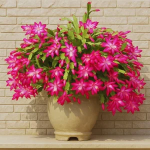 Red Christmas Cactus Live Plant, Holiday Houseplant, 4-inch Pot, 5-7 inches Tall - Image 2