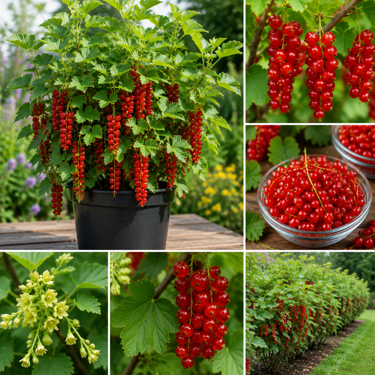 Red Currant Bush Live Plant - Bare Root, 5-9 Inches Tall, Sweet Current Berries