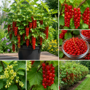 Red Currant Plant Live Bush – 5-9 Inch Height – Fruit Tree for Planting