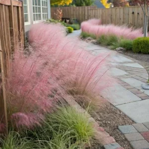 Ruby Muhly Grass Live Plant – Muhlenbergia Capillaris Ornamental Grass 5-8