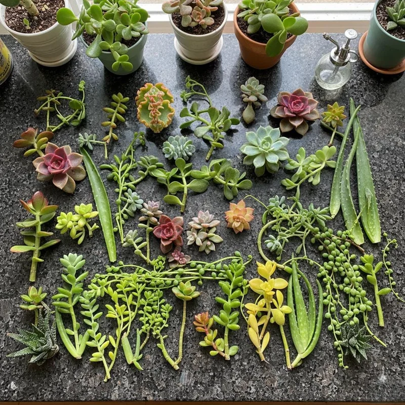 Succulent Propagation Starter Kit - 500 Leaves & 500 Cuttings with Guide - Image 3