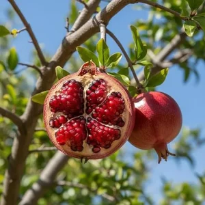 Sweet Pomegranate Live Plant - 4'' Pot, Red Pomegranate Tree for Container & Garden - Image 3