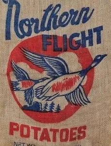 Vintage Burlap Potato Bag - 50 Lbs Natural Weave Vegetable Sack - Image 2