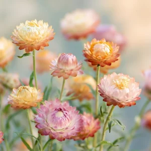 Apricot Peach Mix Organic Strawflower Seeds - 25 Seeds - Warm-Toned Everlasting Blooms - Image 3