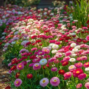 Bellis English Daisy Seeds - Pink, White & Red Mix - 200 Count - Cottage Garden Flowers - Image 3