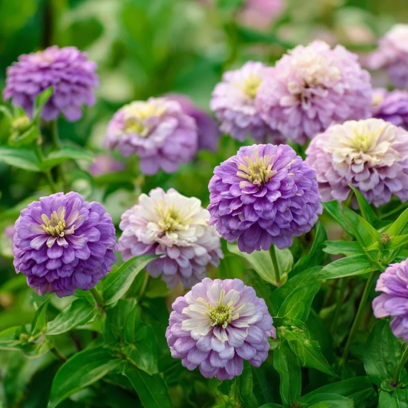 Blueberry Cheesecake Zinnia Seeds - 100 Seed Mix - Lavender & Cream Blooms - Image 4
