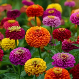 California Giant Zinnia Seeds - 50 Heirloom Double Bloom Flower Seeds - Image 3