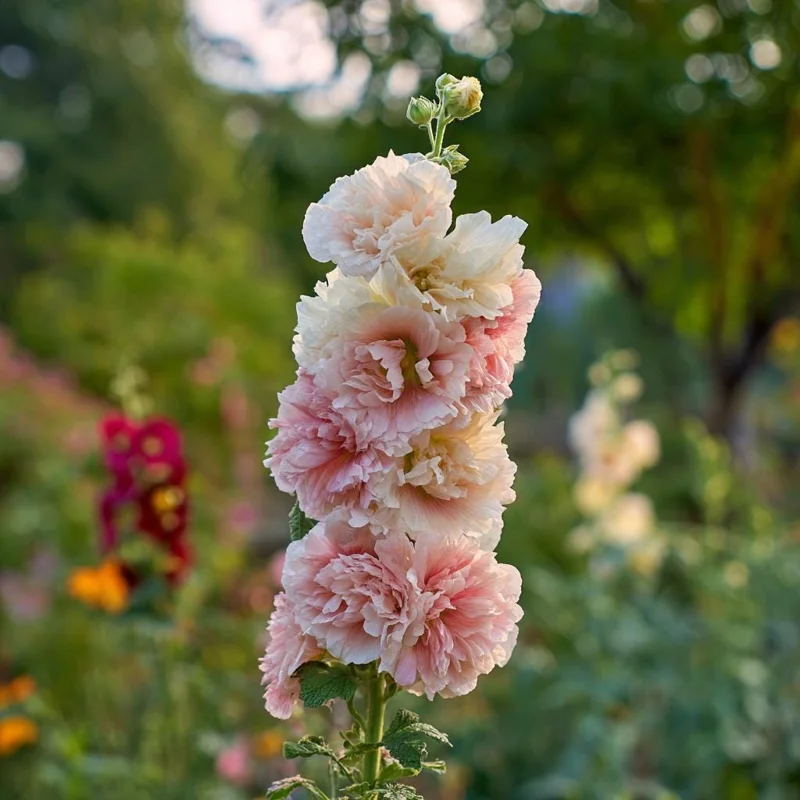 Chaters Double Hollyhock Seeds - Tall Vibrant Blooms - 50 Seed Pack - Outdoor - Image 3