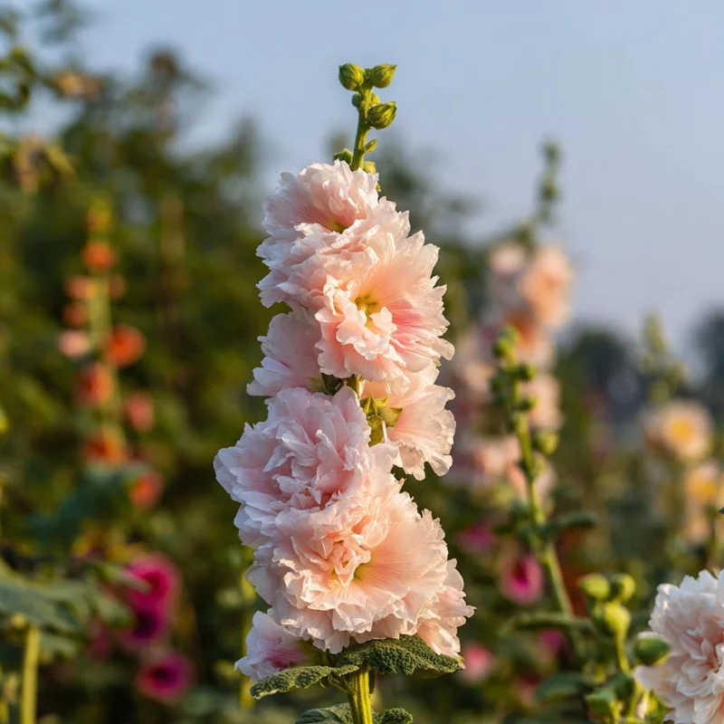 Chaters Double Hollyhock Seeds - Tall Vibrant Blooms - 50 Seed Pack - Outdoor - Image 4