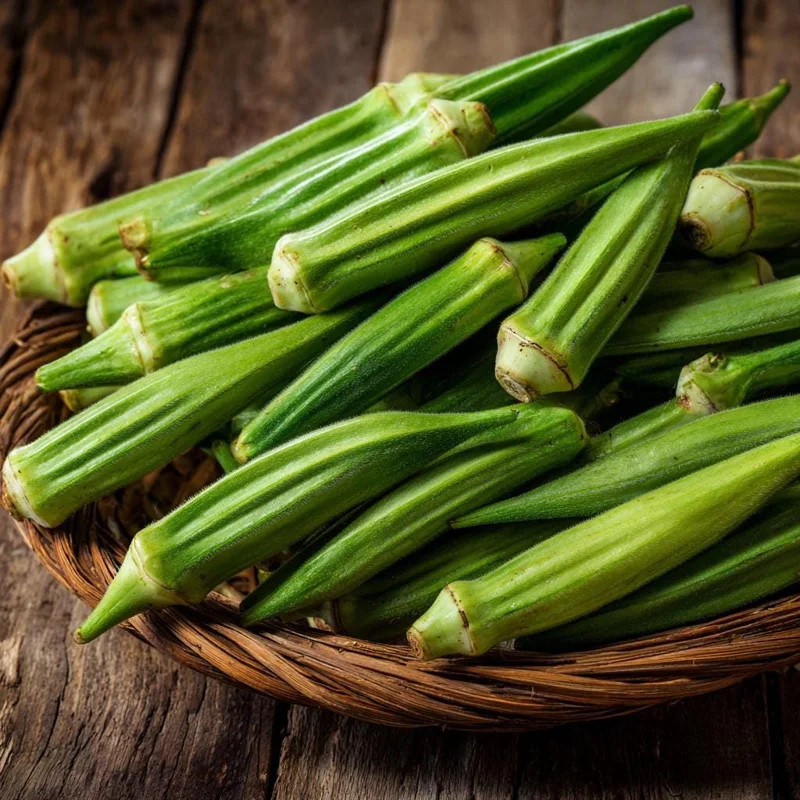 Clemson Spineless Okra Seeds - 50 Count Heirloom Vegetable for Gardens - Image 1