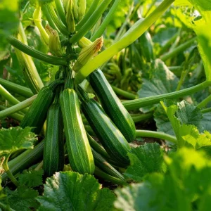 Cocozelle Summer Squash Zucchini Seeds - Heirloom Green Striped, 20 Seeds - Image 3