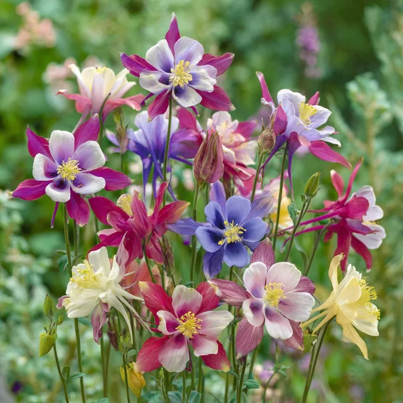 Columbine Seeds – McKana Giants Mix 120 Seeds – Tall Spurred Blooms Perennial - Image 1