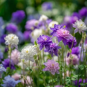 Double Mixed Columbine Seeds – Vibrant Multi-Colored Flowers 100 Seeds Perennial Pollinator Friendly - Image 1
