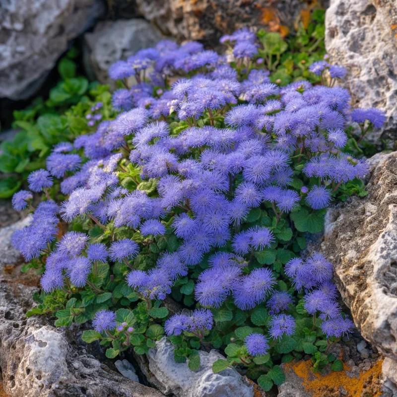 Dwarf Blue Mink Ageratum Seeds – 120 Seeds, Fluffy Blue Blooms, Pollinator Friendly - Image 3