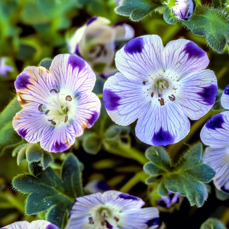 Five Spot Flower Seeds - Nemophila maculata - 80 Seeds - Purple Spotted Blooms - Image 4