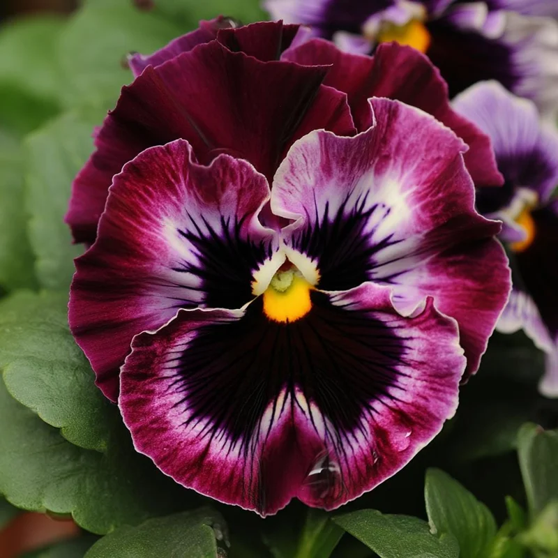 Frizzle Sizzle Raspberry Pansy Seeds - Ruffled Viola, 25 Seeds - Image 1
