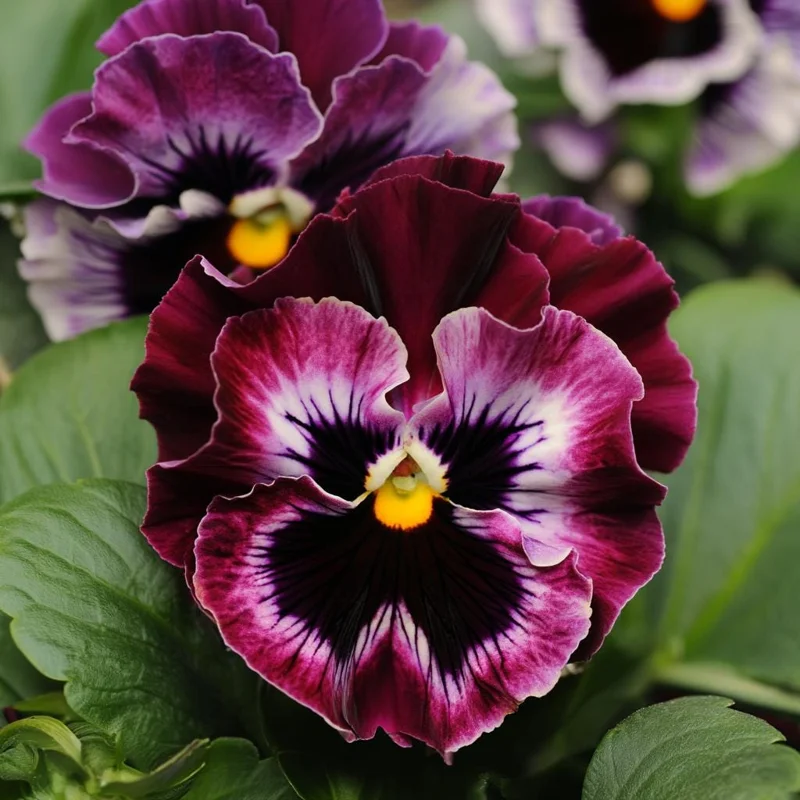 Frizzle Sizzle Raspberry Pansy Seeds - Ruffled Viola, 25 Seeds - Image 2