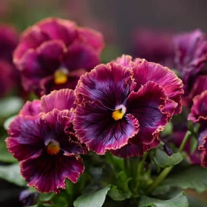 Frizzle Sizzle Raspberry Pansy Seeds - Ruffled Viola, 25 Seeds - Image 4