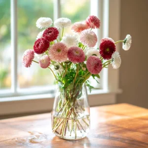 Habanera Mixed Bellis Daisy Seeds – 10 Seeds – Double Pompon Blooms – Outdoor - Image 2