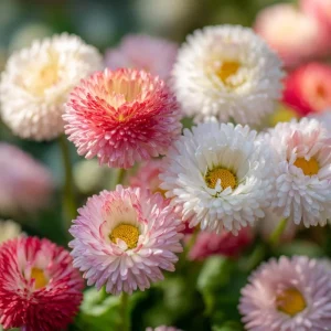 Habanera Mixed Bellis Daisy Seeds – 10 Seeds – Double Pompon Blooms – Outdoor - Image 6