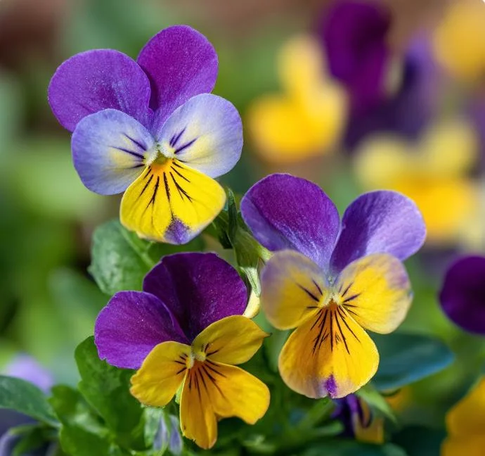 Johnny Jump Up Seeds - Viola Tricolor Helen Mount - 120 Seeds - Colorful Garden Blooms - Image 2