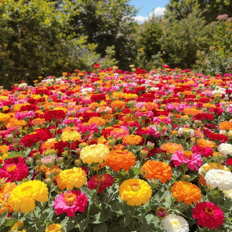 Lilliput Zinnia Seeds – 50 Count, Dwarf Double Blooms, Vibrant Mixed Colors for Gardens - Image 2