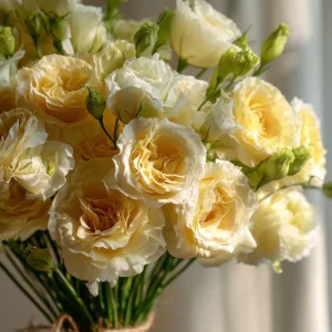 Lisianthus Seeds - Voyage 2 Yellow - 25 Seeds - Soft Apricot Double Ruffled Blooms - Image 2