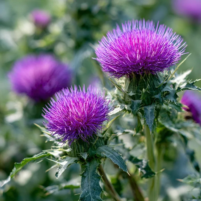 Milk Thistle Seeds - 30 Heirloom Medicinal & Culinary Herb Seeds - Image 1