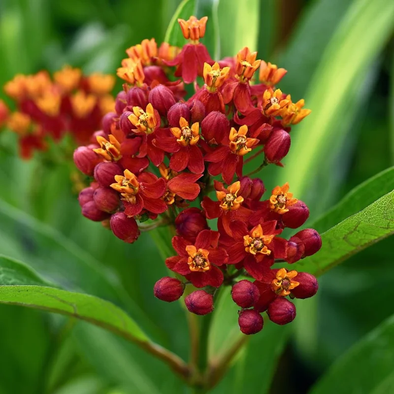 Milkweed Blood Flower Seeds - 50 Seeds, Vibrant Red Blooms, Pollinator Friendly - Image 1