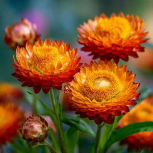 Orange Strawflower Seeds - 50 Count - Everlasting Bright Orange Cut Flowers - Image 2