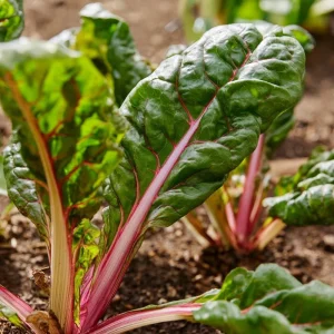 Organic Pink Flamingo Swiss Chard Seeds – 20 Seeds – Colorful Edible Greens - Image 1