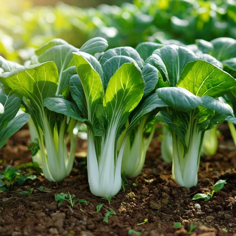 Pak Choi Chinese Cabbage White Stem Seeds – 150 Seeds – Easy to Grow - Image 1