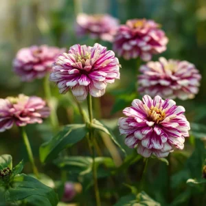 Peppermint Stick Zinnia Seeds - 25 Seed Mix for Vibrant Garden Blooms - Image 1