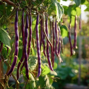 Purple Yard Long Bean Seeds - 10 Count - Vining Legume for Gardens - Image 1