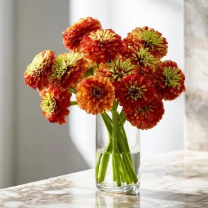 Queen Red Lime Zinnia Seeds - 10 Count Packet - Zinnia Elegans Blooms - Image 5