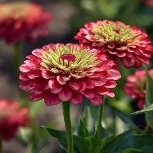 Queen Red Lime Zinnia Seeds - 10 Count Packet - Zinnia Elegans Blooms - Image 6