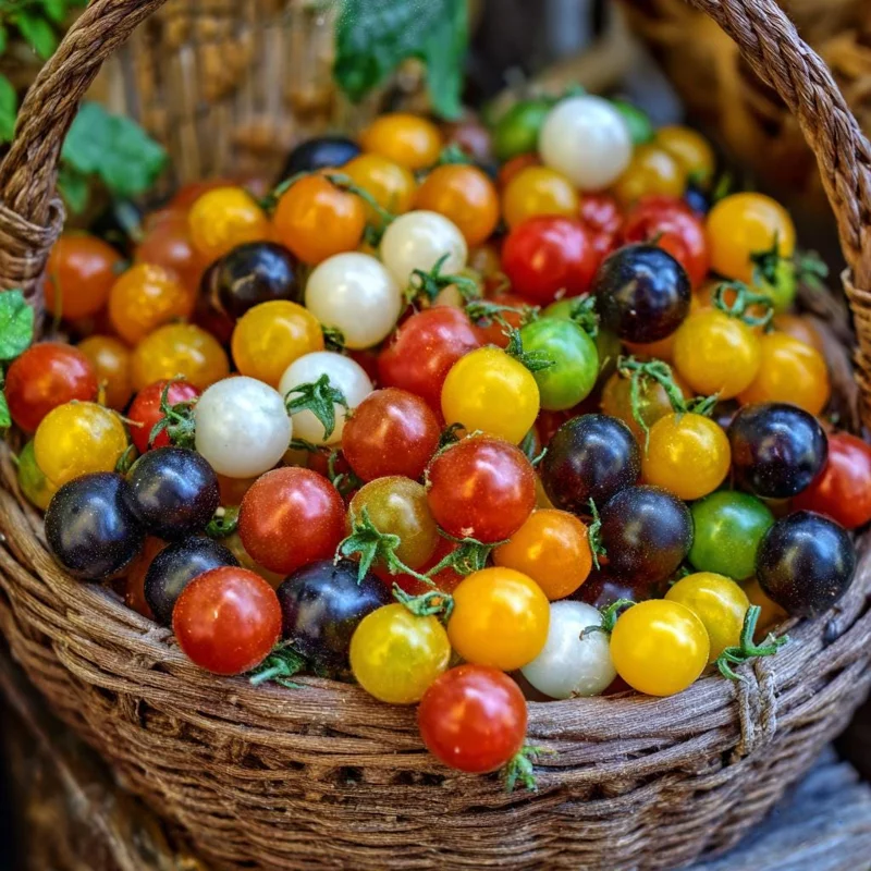 Rainbow Mix Cherry Tomato Seeds - Heirloom Multicolor Varieties - 25 Seeds - Image 5