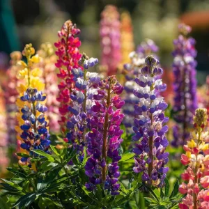 Rainbow Mixed Color Lupine Seeds - 50 Seeds - Vibrant Multi-Colored Spikes - Pollinator Friendly - Image 2