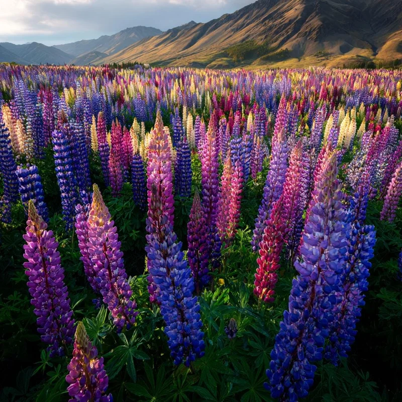 Rainbow Mixed Color Lupine Seeds - 50 Seeds - Vibrant Multi-Colored Spikes - Pollinator Friendly - Image 5