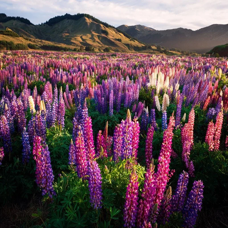 Rainbow Mixed Color Lupine Seeds - 50 Seeds - Vibrant Multi-Colored Spikes - Pollinator Friendly - Image 6