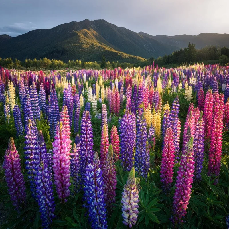 Rainbow Mixed Color Lupine Seeds - 50 Seeds - Vibrant Multi-Colored Spikes - Pollinator Friendly - Image 8