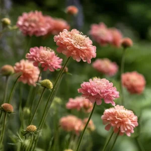 Salmon Queen Scabiosa Seeds 50 Count – Vibrant Pink Pincushion Flowers - Image 1