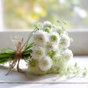 Snowmaiden Scabiosa Seeds - 50 Count White Pincushion Flowers for Gardens - Image 1