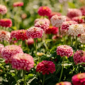 Strawberries and Cream Zinnia Seeds - 100 Count, Bi-Color Flowers, Easy-to-Grow - Image 3
